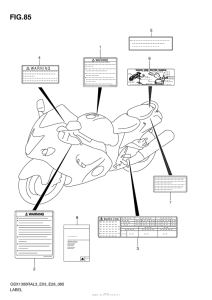 GSX1300R (ABS) Label (Gsx1300Ral3 E33)