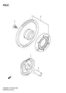 GSX650F (ABS) Муфта стартера