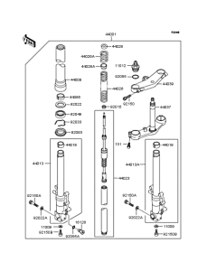 ZX400 Передняя вилка