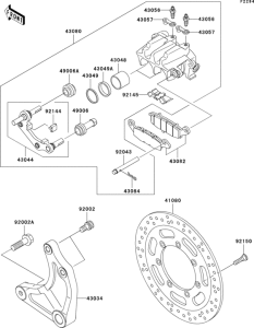 VN1500 Задний тормоз
