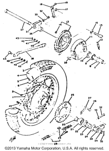 XS650_2F - 1979 Переднее колесо