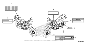 CRF250L (ABS) Caution Label (1)