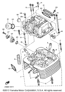 XT600EBC Головка цилиндров