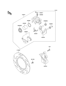 KL650 Передний суппорт