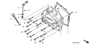 XLR125 Крышка картера правая