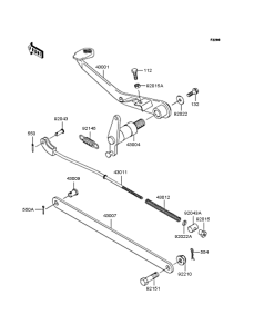 BJ250 Педаль тормоза