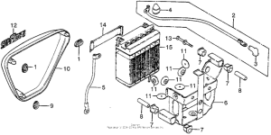 CB550 Right side cover + battery