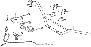 XL100S Handlebar + top bridge 79-80