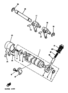 DT80MX Shift cam. fork