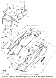 FZR600RA Боковые обтекатели