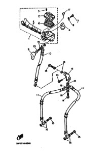 FZR400 FZR400U Передний тормозной цилиндр