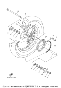 XT250FC Переднее колесо