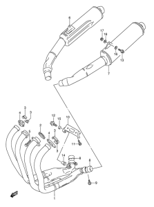 GSX-R1100 Muffler comp