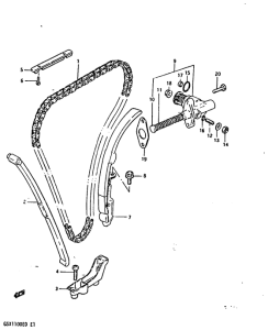 GSX1100 Держатель направляющей