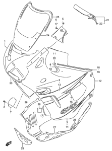 GSX600 Cowling body
