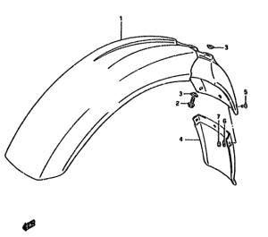DR350 Переднее крыло