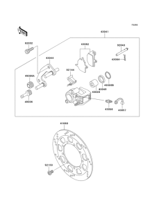 KL650 Front brake(a15-a17)