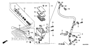 VT750RS Главный тормозной цилиндр перед.
