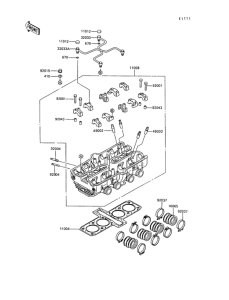 ZX500 Головка цилиндров