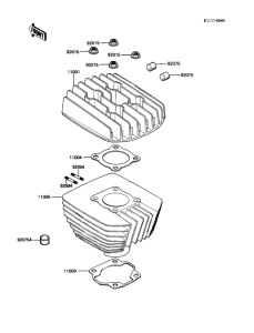 KE100 Цилиндр и головка цилиндров