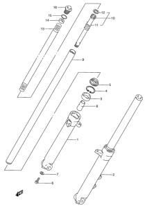 RG80 Передняя вилка