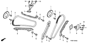 VT125 Цепь грм / натяжное устройство