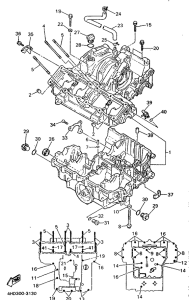 YZF750R Картер двигателя