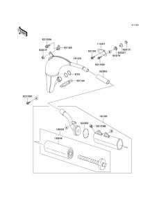 KX100 Глушитель