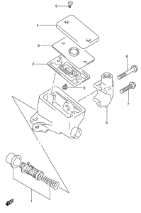 SV650 Передний тормозной цилиндр