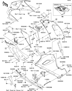 ZX636 Обтекатель нижний