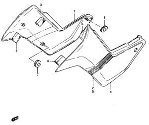 GSX750 Обтекатель задний