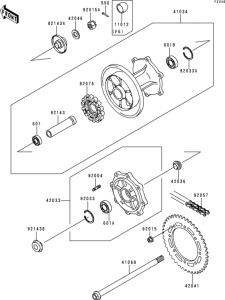 BJ250 Задняя ступица колеса