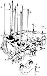 CB350 Upper crankcase