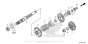 GL1800 Вал ведущий