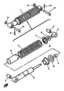 YZ50H Задняя подвеска