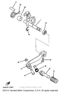 YZ125J Shift shaft-pedal