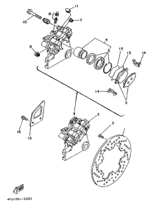 TDR125 Задний суппорт