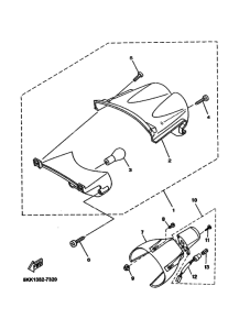 YN100 Taillight unit ass`y