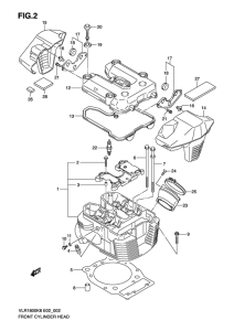 VLR1800 Передняя головка цилиндров
