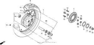 CB250 Заднее колесо 2