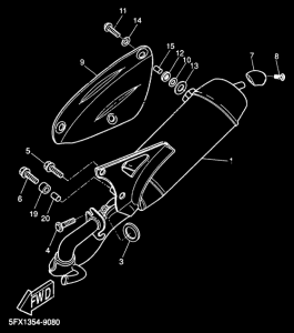 CW50RS Выхлопная система