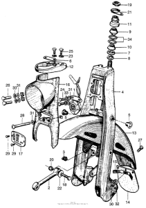 CT90 Front fork + front fender