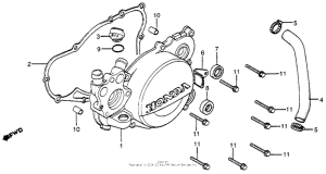 CR250R Крышка картера левая