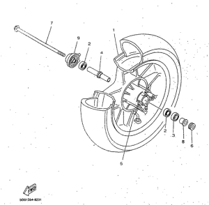 YP125 Переднее колесо