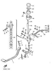 XJ900F Задний торм цилиндр