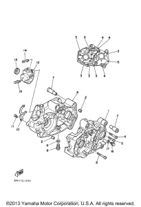 PW80R Картер двигателя