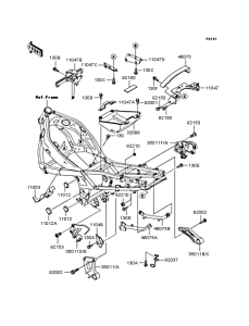 ZX400 Рама ,крепежные детали