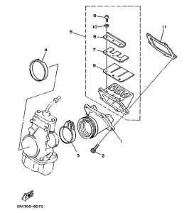 TZ250U Впускная система