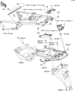 ZX1400 Заднее крыло