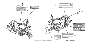 VTX1300S Caution labels + marks